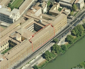 Vista aerea della porzione lungo Tevere