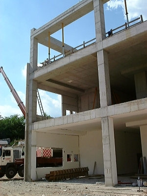 Vista del cantiere durante i lavori