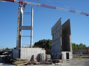 Vista del cantiere durante i lavori